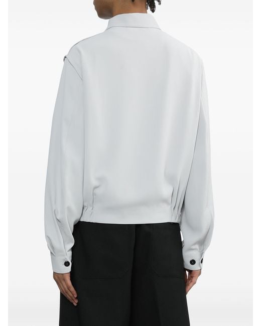 Random Identities White "Simmo Vintage" Zip Up Blouson