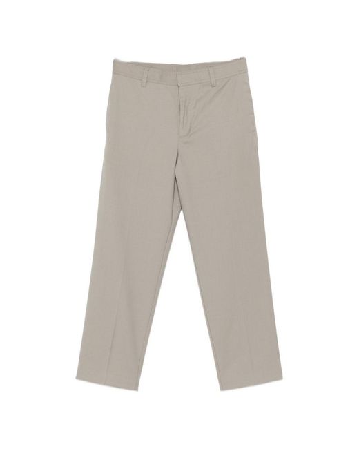 Emporio Armani Gray Wool Trousers for men