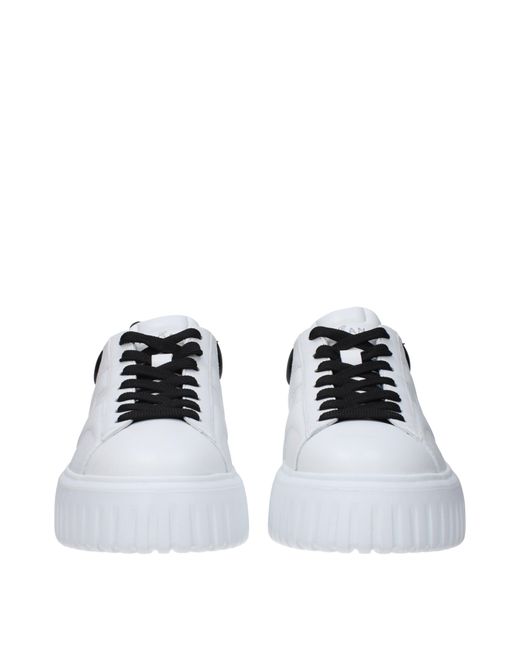 Hogan White Sneakers H-Stripes Frauen Haut weiß/schwarz