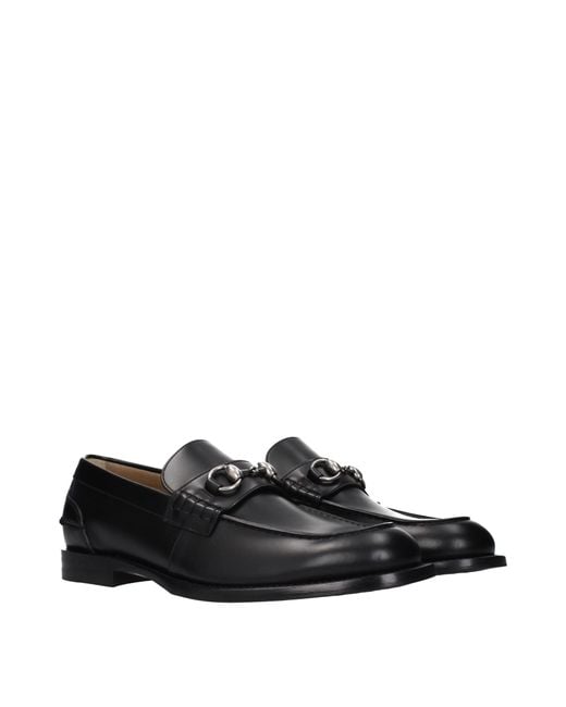 Gucci Black Loafers Leather