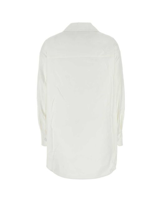 Valentino Garavani White Cotton Blend Oversize Jacket