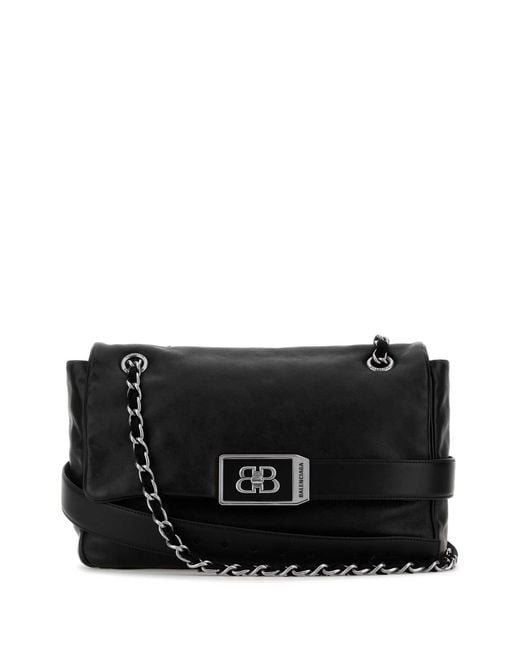 Balenciaga Black Leather Modu Shoulder Bag
