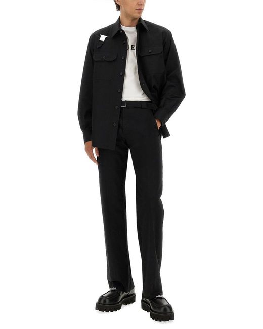 McQueen Black Jacket-Shirt "Harness" for men