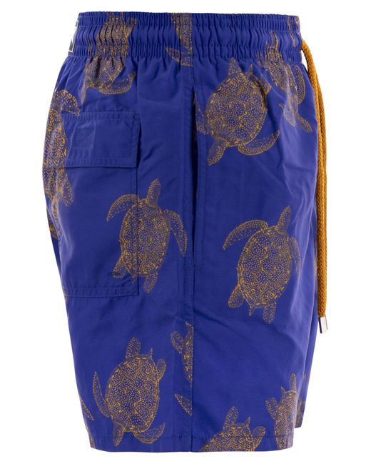 Vilebrequin Moorea Patterned Beach Shorts in het Blue voor heren