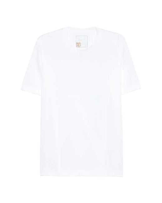 Marco Pescarolo White Short Sleeved Crew Neck T Shirt