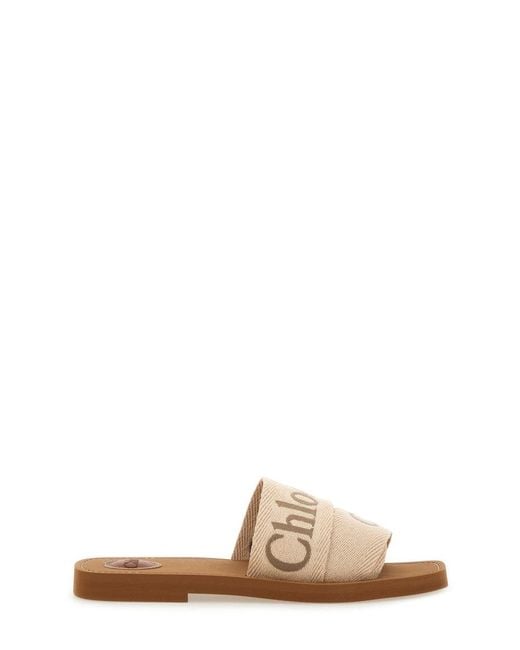 Chloé Natural Logo Flats