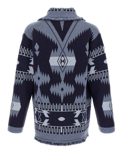 Alanui Blue 'Icon' Cardigan for men