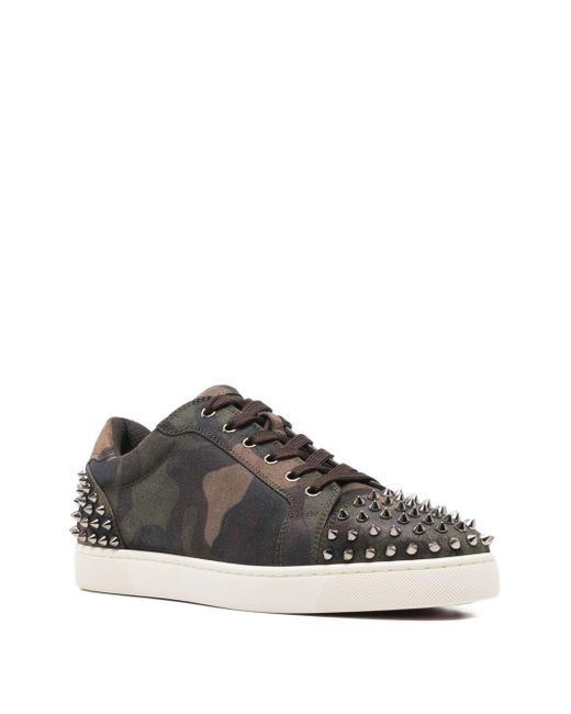 Christian Louboutin Brown Seavaste 2 Camouflage Leather Trainers for men