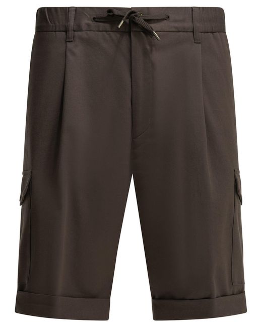 Herno Katoenen Cargoshort in het Gray