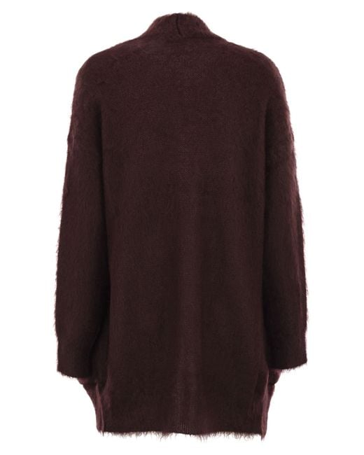Max Mara Purple Affetto1234 Mohair Yarn Cardigan