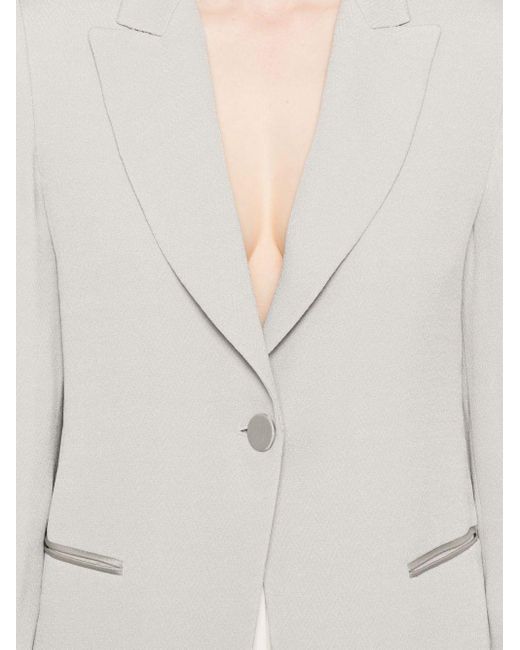 Emporio Armani White Single Breasted Blazerjacke
