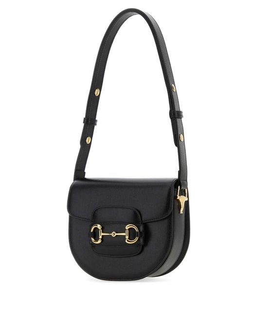Gucci Black Leather Mini Horsebit 1955 Shoulder Bag
