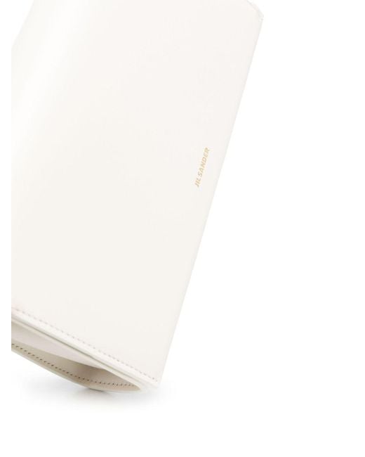 Jil Sander White All-Day Leather Shoulder Bag