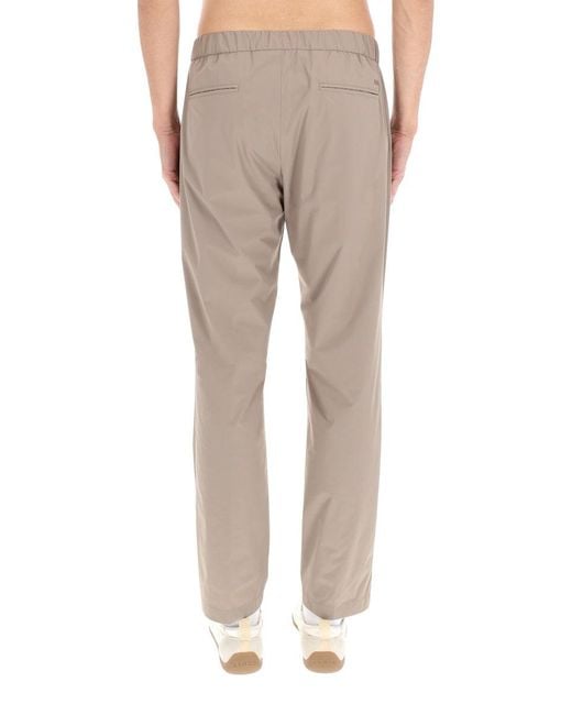 Herno Gray Pants With Logo for men