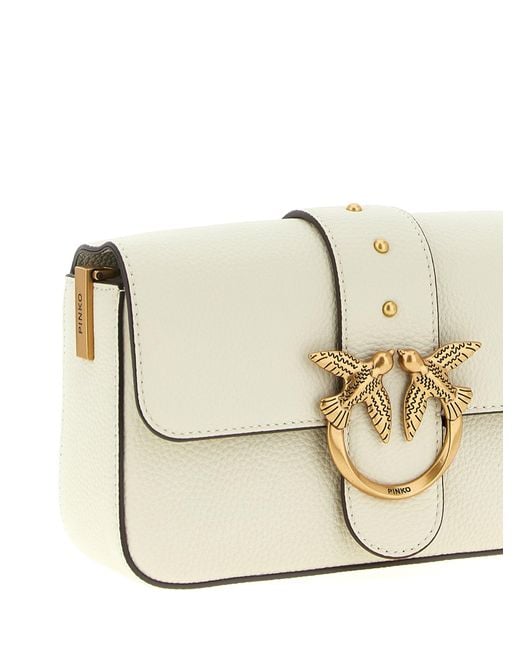 Pinko 'love One Mini' Crosbody Bag in het Natural