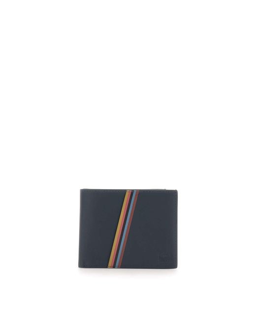Paul Smith Blue Compact Leder Billfold Wallet für Herren