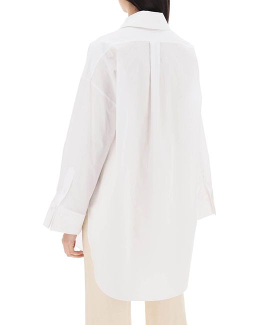 Di Malene Birger Maye Tunic Style Shirt di By Malene Birger in White