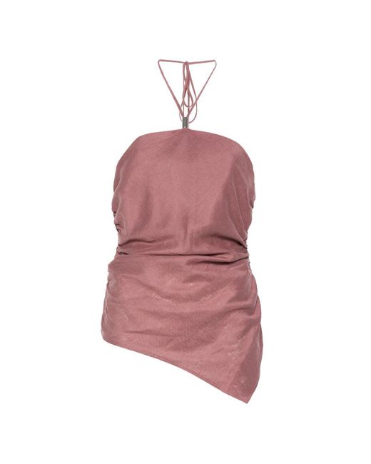 Semicouture Pink Top Linen/Flax