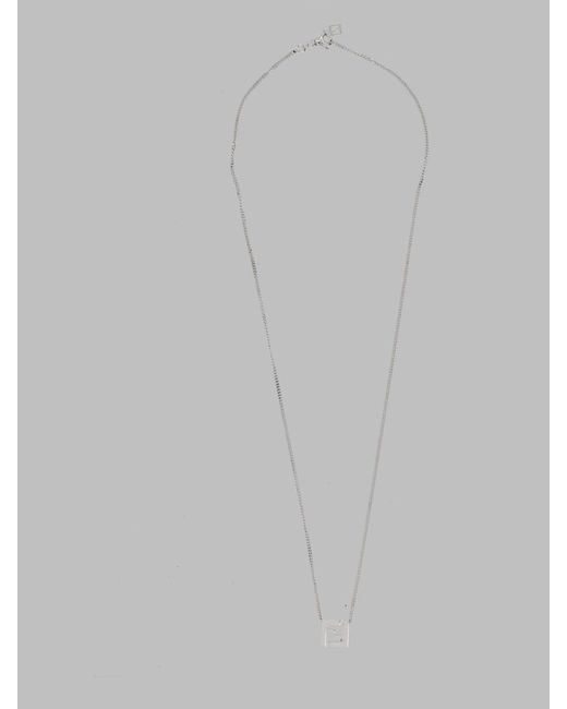 Fendi White Collana Ff for men