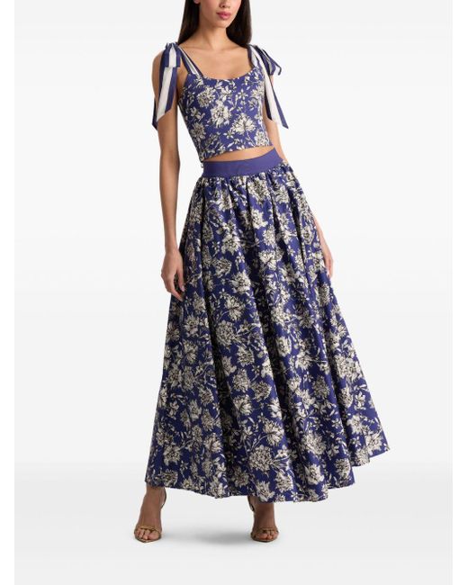 Jupe Longue Nilda Voluminous Alice + Olivia en coloris Blue