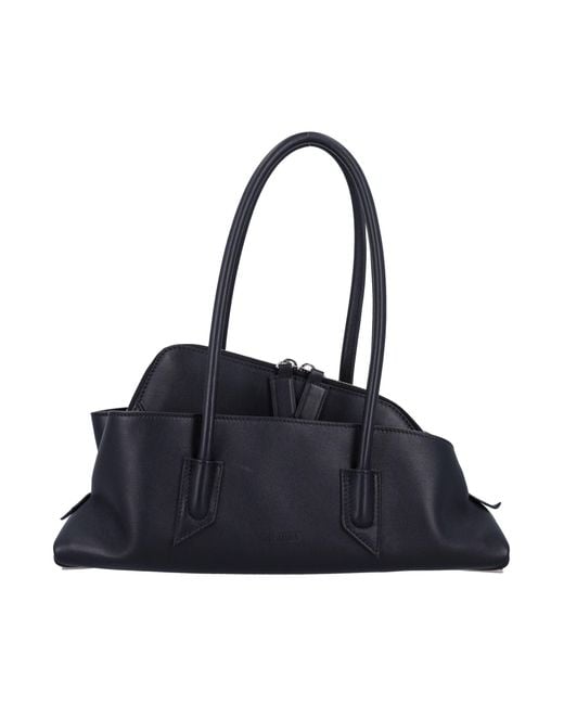 The Attico Black La Passeggiata Small Tote Bag