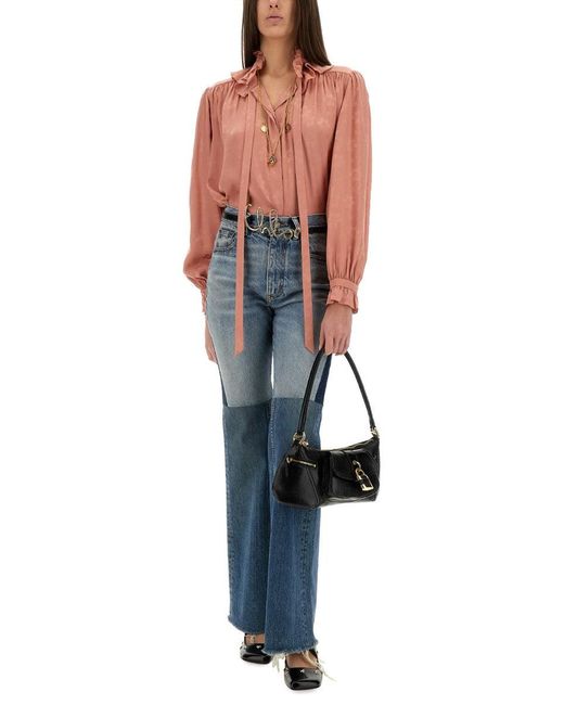 Chloé Red Regular Floral Shirt