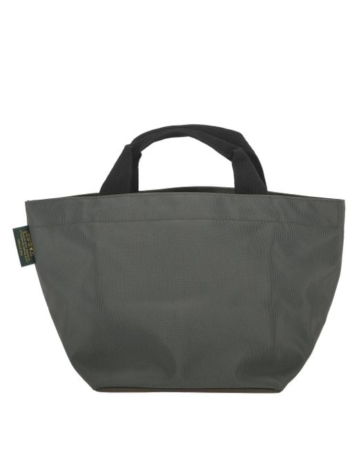 Herve Chapelier Black Khaki Mini Tote Bag With Handles