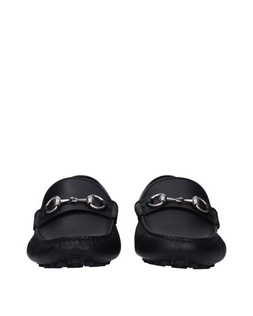 Gucci Black Mocassini Uomo Pelle Nero for men