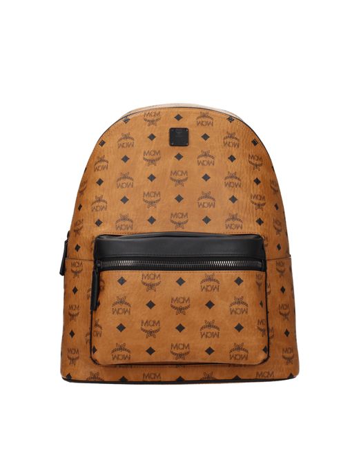 MCM Brown Zaini E Marsupi Uomo Pelle Marrone/Nero