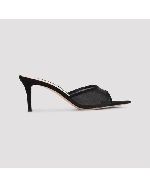 Gianvito Rossi Black Elle 70 Mini Mules