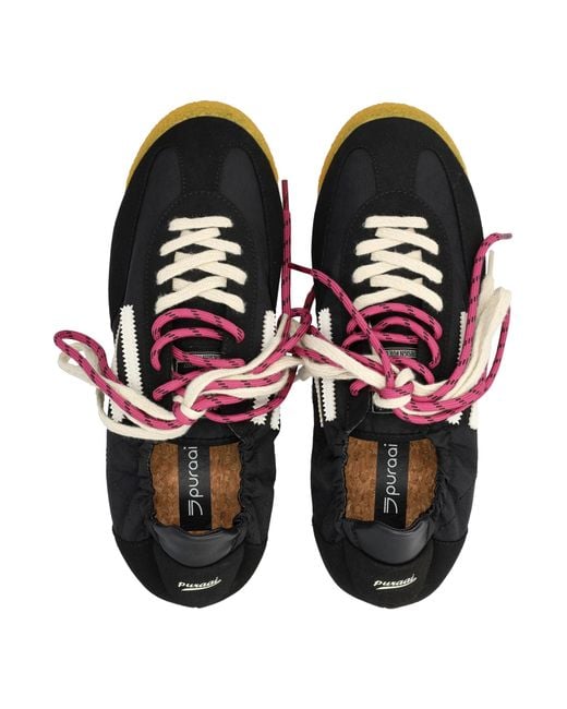 PURAAI Blue Panther Vegan Lace-Up Sneakers