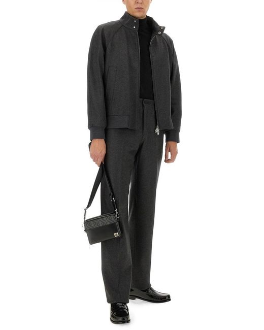 Fendi Black Luxury Cashmere Pants for men