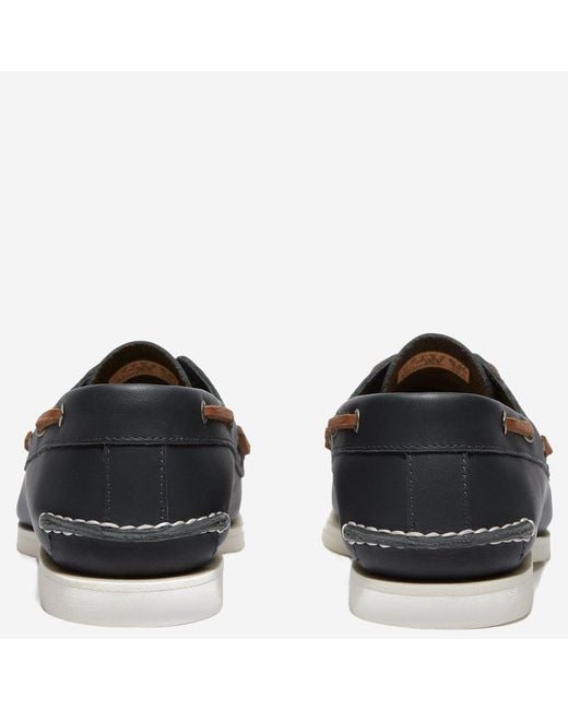 Timberland Blue Classic Boat Leather Loafers