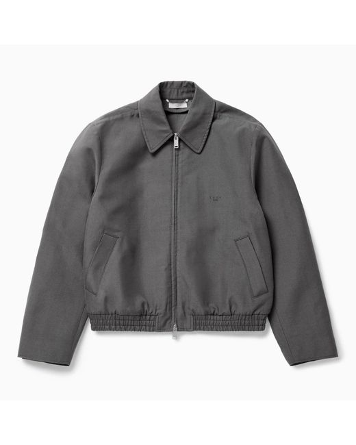 1989 STUDIO Gray Light Zip Up Jacket Dark for men