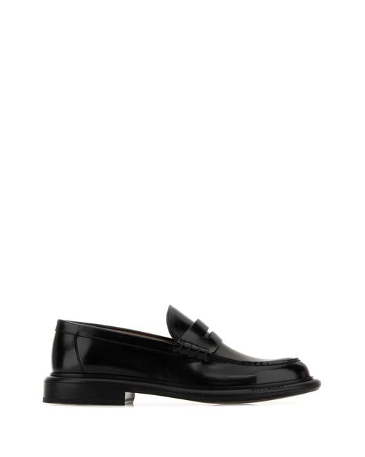 Givenchy Black Leather Loafers