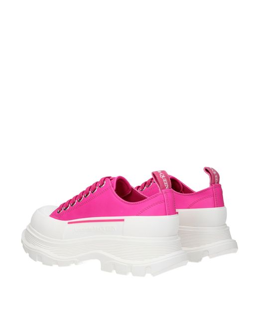 McQueen Pink And White Tread Slick Laced Shoes