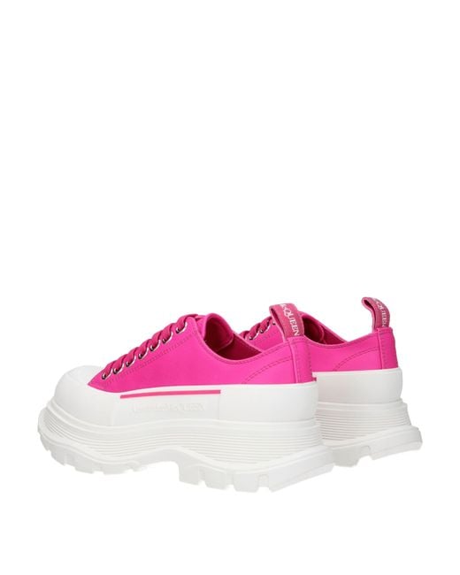 Alexander McQueen Pink And White Tread Slick Laced Shoes