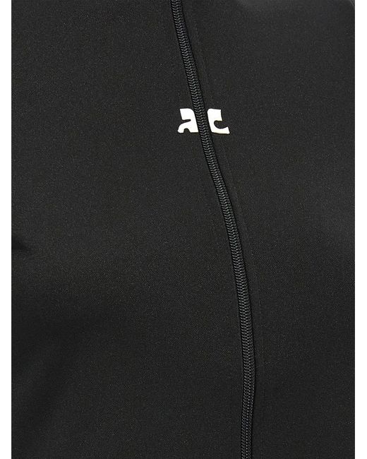 Courreges Black T-Shirts And Polos