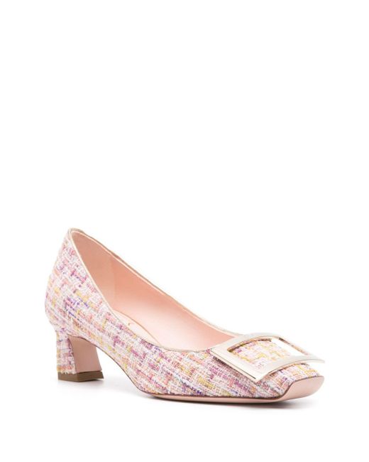 Trumpet Pumps en tricot Roger Vivier en coloris Pink