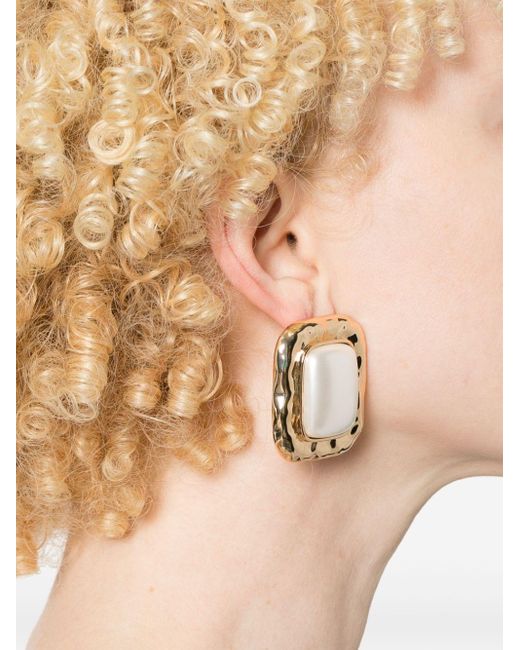 Earrings Self-Portrait en coloris Metallic
