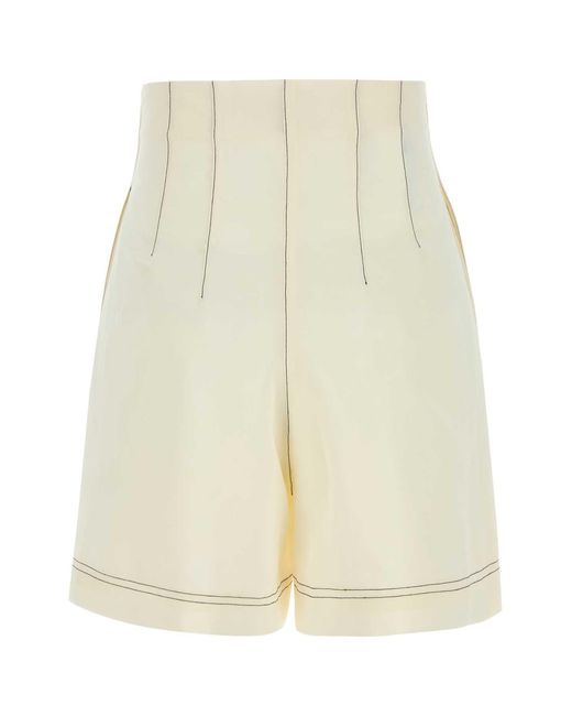 Philosophy Di Lorenzo Serafini Natural Ivory Polyester Blend Shorts