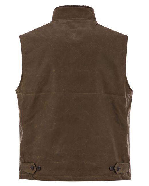 Manifattura Ceccarelli Brown Mountain Vest Velvet Waistcoat for men