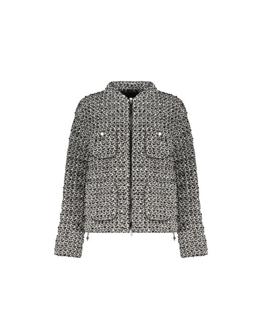 Herno Gray Boucle Knit Down Jacket