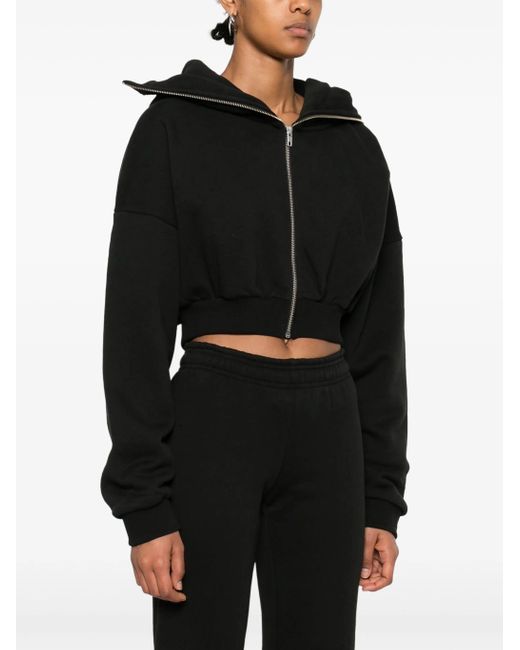Entire studios Black Cropped Full Zip Soot