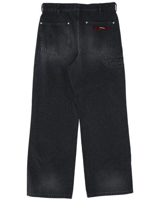 Marni Blue Jeans Con Applicazione Logo for men