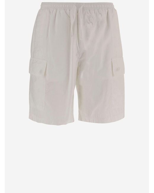Autry White Cotton Blend Shorts