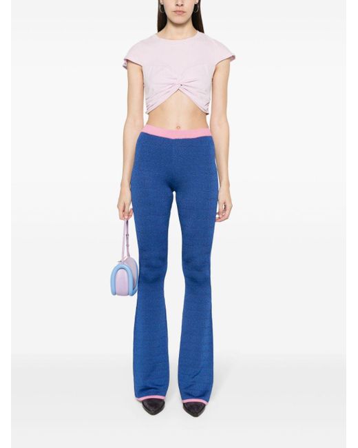 Bally Blue Flared Trousers