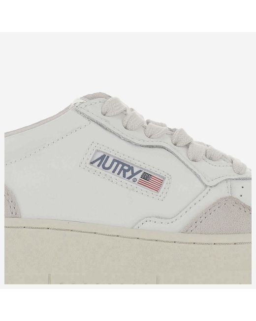Autry White Medalist niedrige Ledersneaker