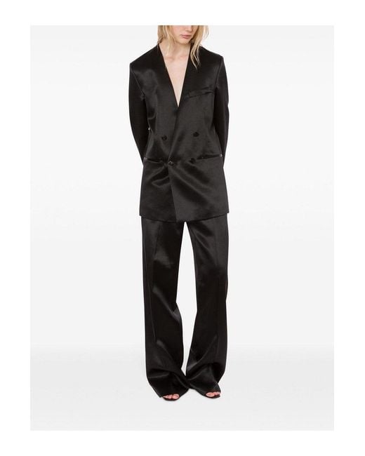 Philosophy Di Lorenzo Serafini Black Double Breasted Blazer