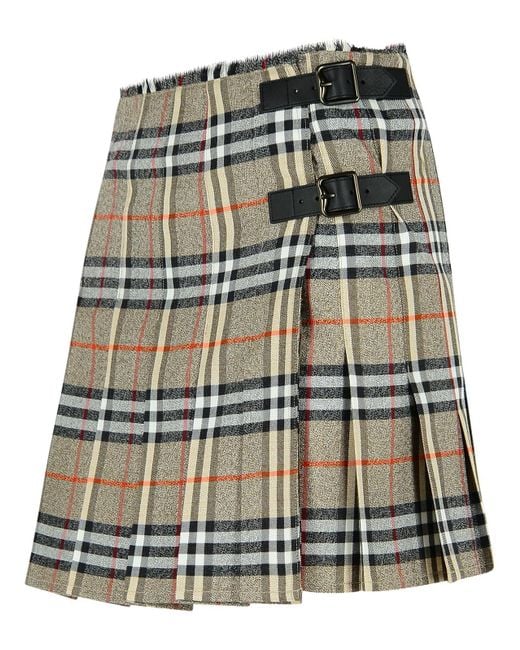 Burberry Multicolor Wool Mini Kilt
